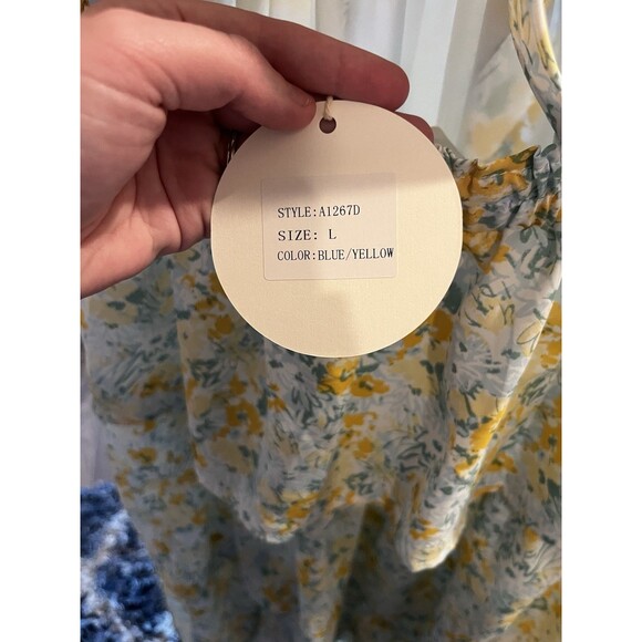 Floral Halter Maxi Dress- Large - Picture 7 of 9